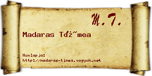 Madaras Tímea névjegykártya